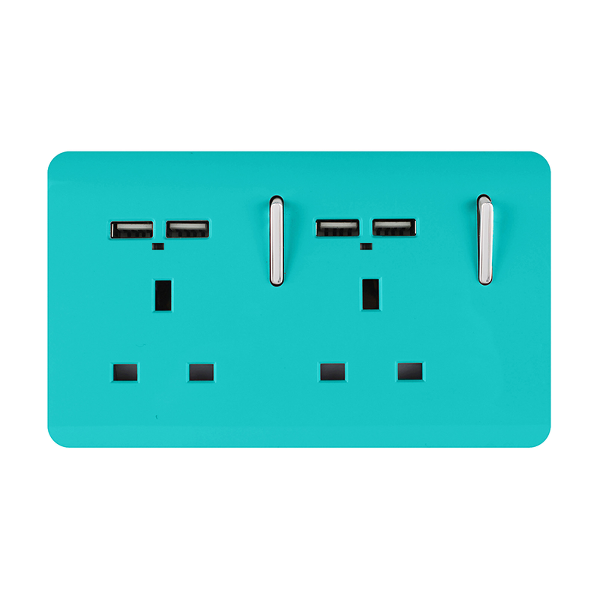 Bright Teal Wiring Accessories Trendi Decorative Screwless